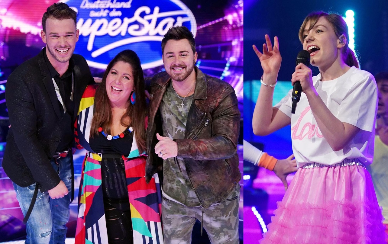 Mit Michael Rauscher, Michel Truog (rechts), Marie Wegener (links) und Janina El Arguioui stehen die vier "DSDS"-Finalisten fest