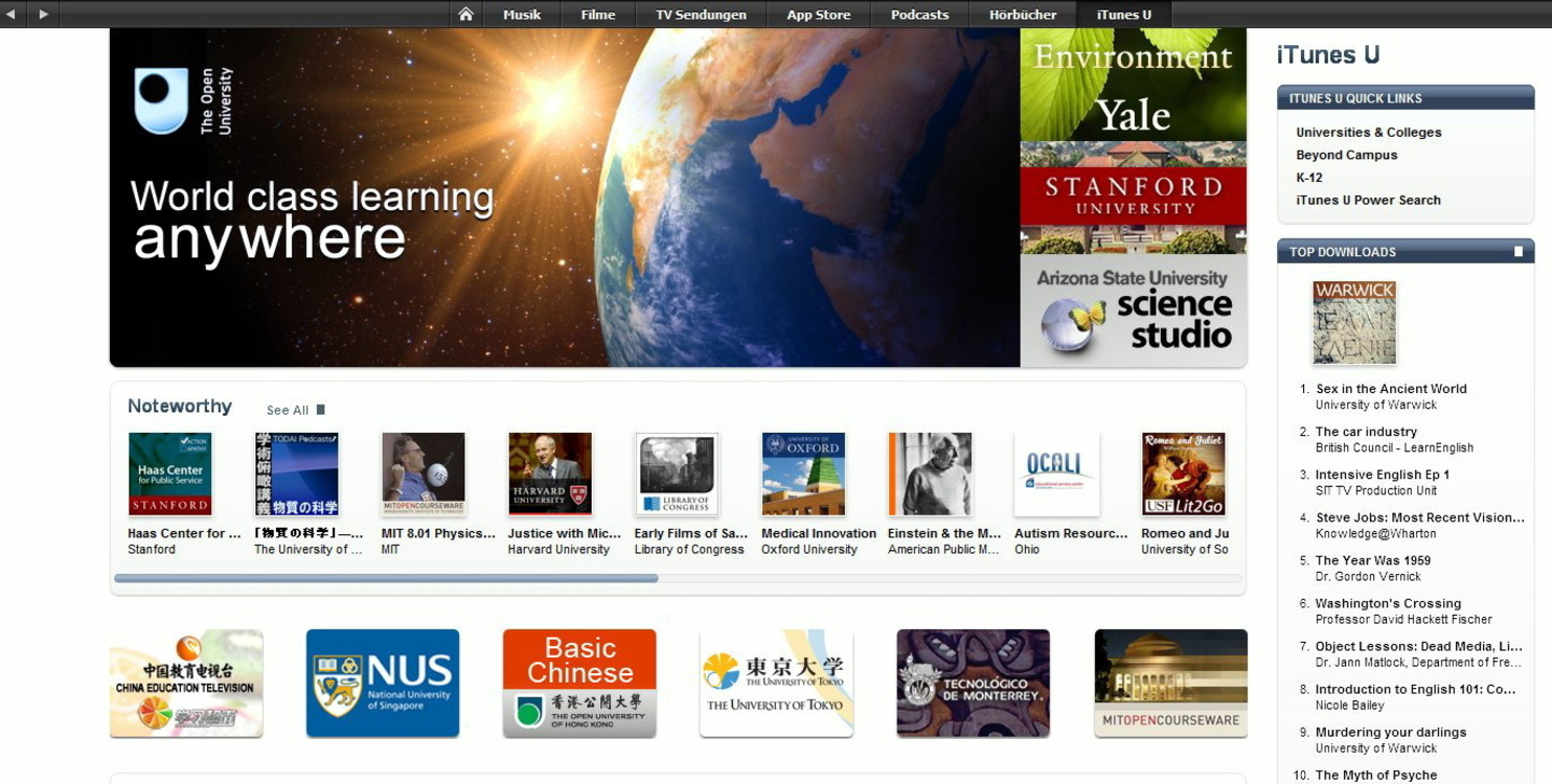 Bildungsplattform im Apple-Universum: Die Abteilung iTunes U