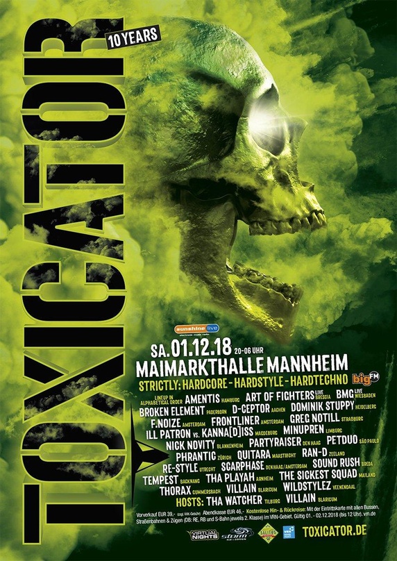 Kündigt die Jubiläumssause an: das aktuelle Toxicator-Plakat