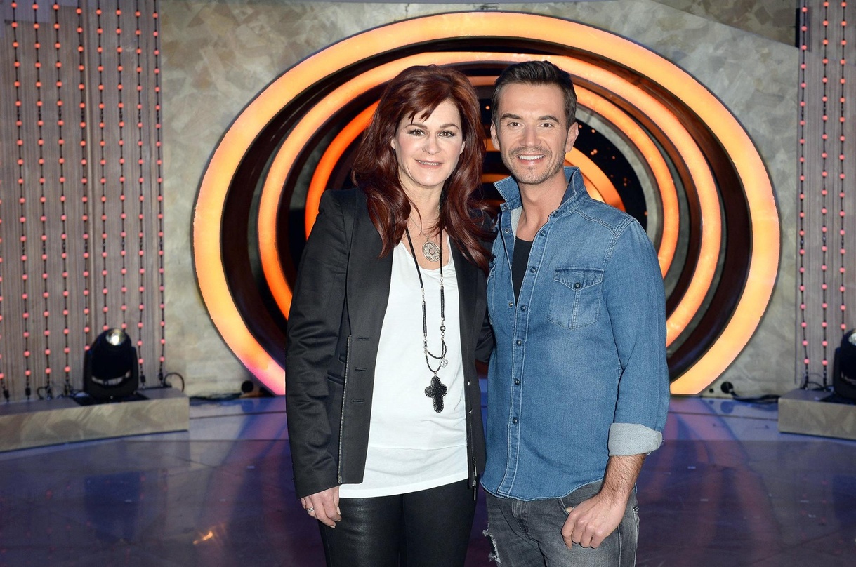 Die Künstlerin und ihr Gratulant: Florian Silbereisen und Andrea Berg