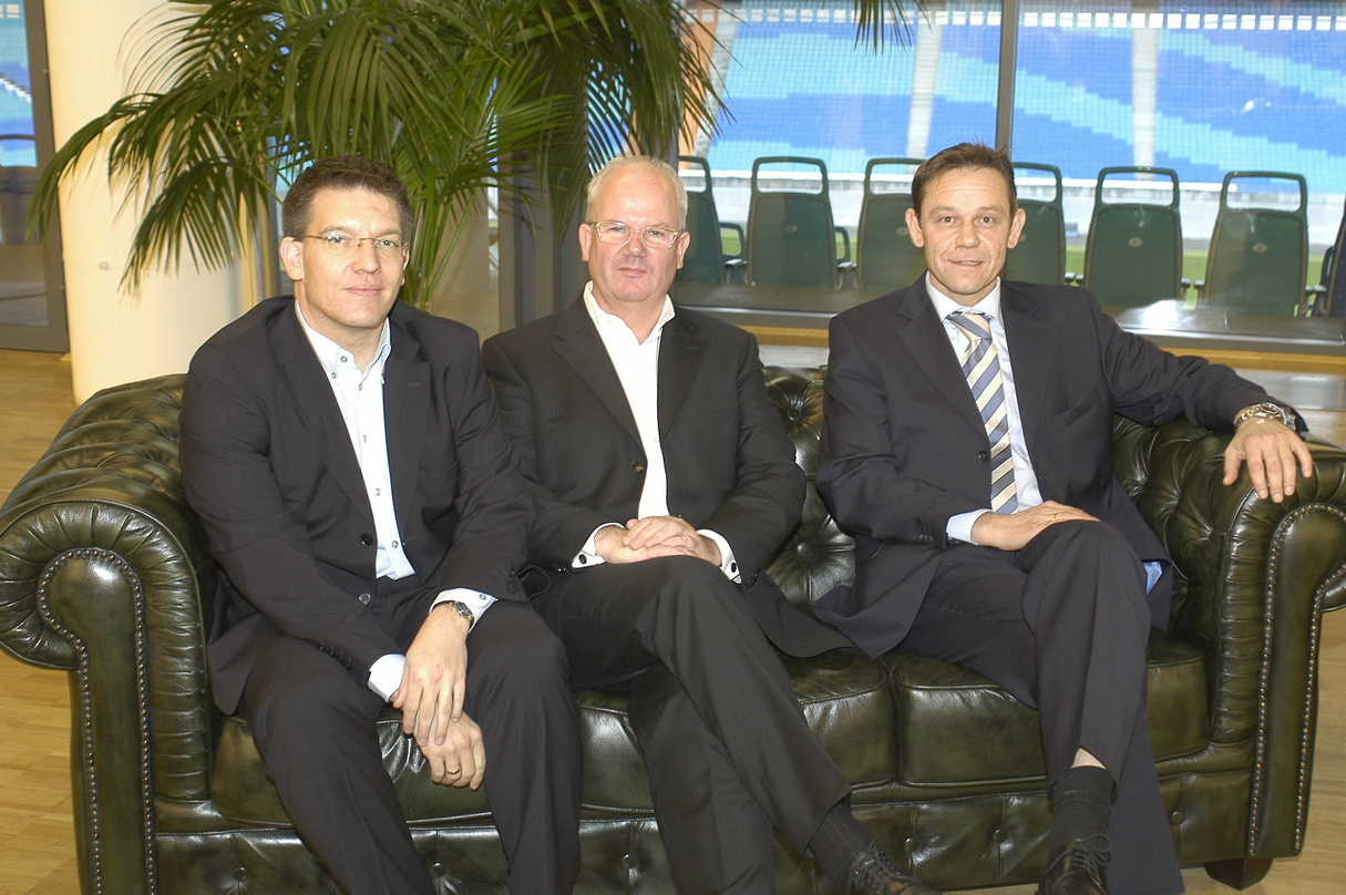 Bündeln die Stimmen der Stadienbetreiber (v.l.n.r.): Björn Bremer, Joachim E. Thomas und Dr. Christian Hockenjos