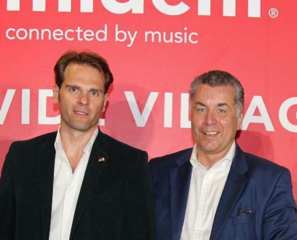 Schaffen Verbindungen zwischen Deutschland und Frankreich: Florian Drücke (links) und Europaparlamentarier Christian Ehler, hier bei der Midem 2017