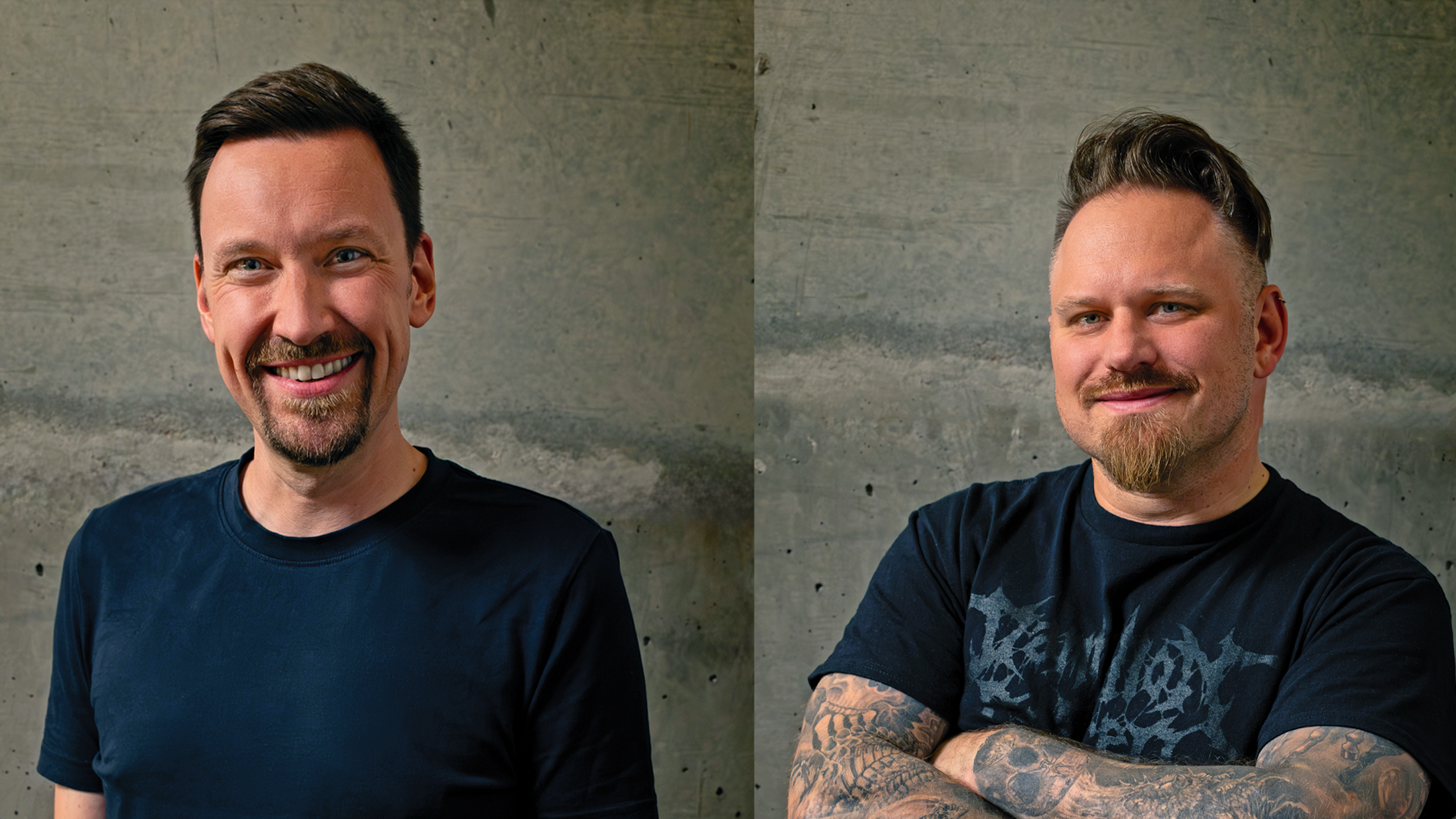 Gehen mit dem Angebot an Dienstleistungen bei Kontor New Media »weit über den reinen Digitalvertrieb hinaus«: General Manager Frank-Peter Leffler (links) und Philipp Bischoff, der beim Ham...