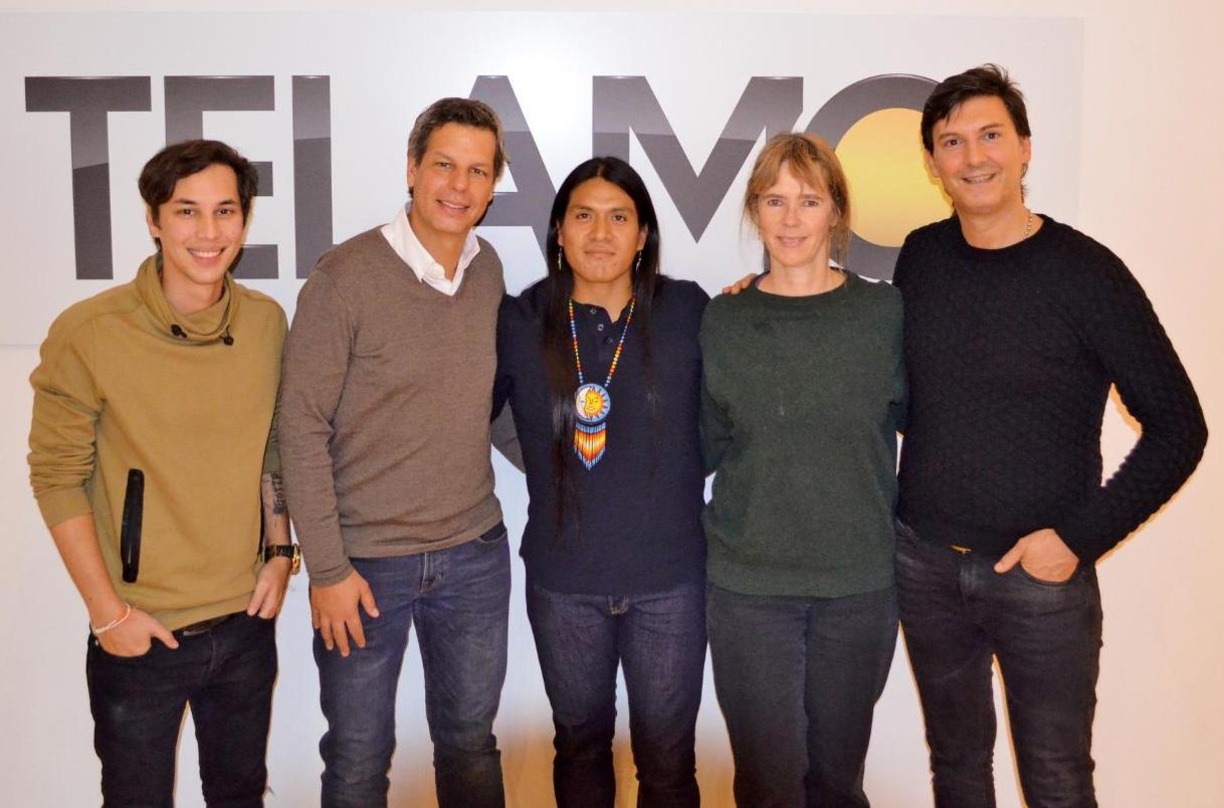 Freuen sich auf die künftige Zusammenarbeit (von links): Patrick Kronenberger (Management Leo Rojas), Ken Otremba (Geschäftsführer Telamo), Leo Rojas, Christel Knorrn (Senior Produktmanage...