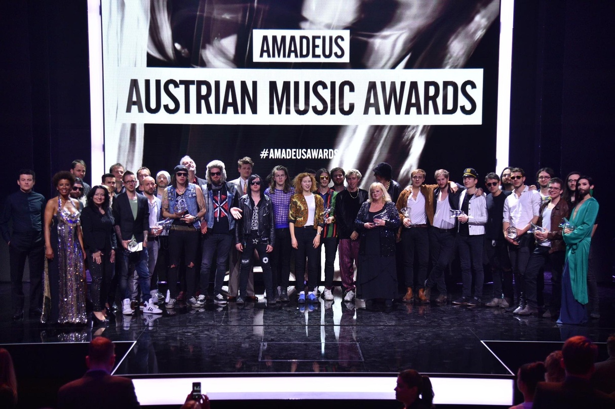Auf der Amadeus-Bühne: Die Sieger, Showacts und Moderatoren nach der Verleihung der Amadeus Austrian Music Awards 2016
