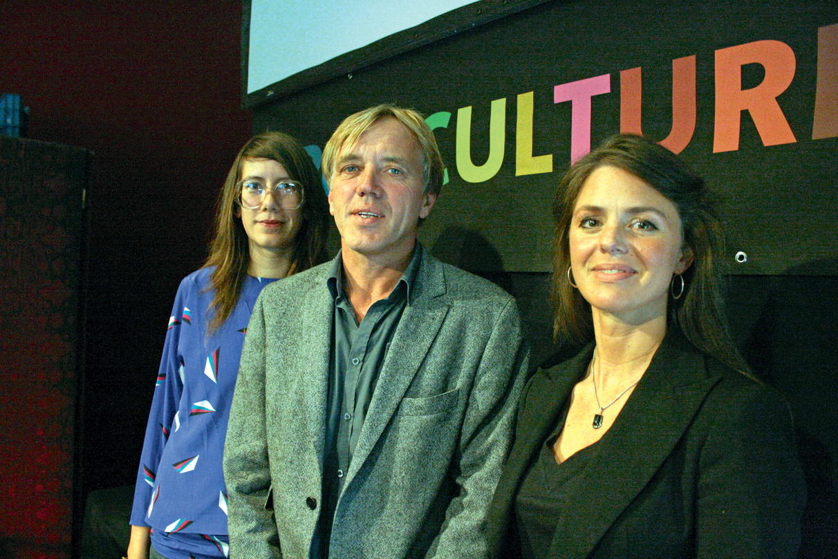 Wollen die c/o pop "nachhaltig weiterentwickeln" (v.l.n.r.): Festivalleiterin Elke Kuhlen, Geschäftsführer Norbert Oberhaus und Kongressleiterin Claudia Jericho