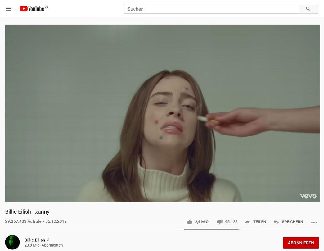 Erfolgreich in den Albumcharts und bei YouTube: Billie Eilish