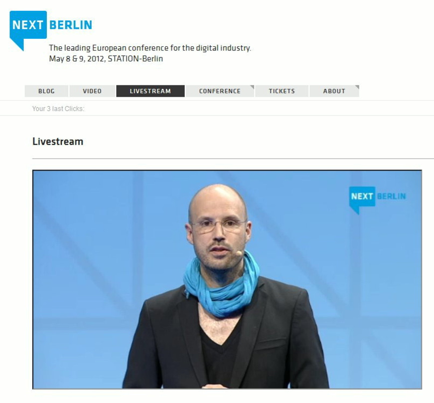 Zum Abschluss des Vormittagsprogramms bei der Next-Digitalkonferenz am 8. Mai mit nur wenig Beifall bedacht: Christopher von Deylen