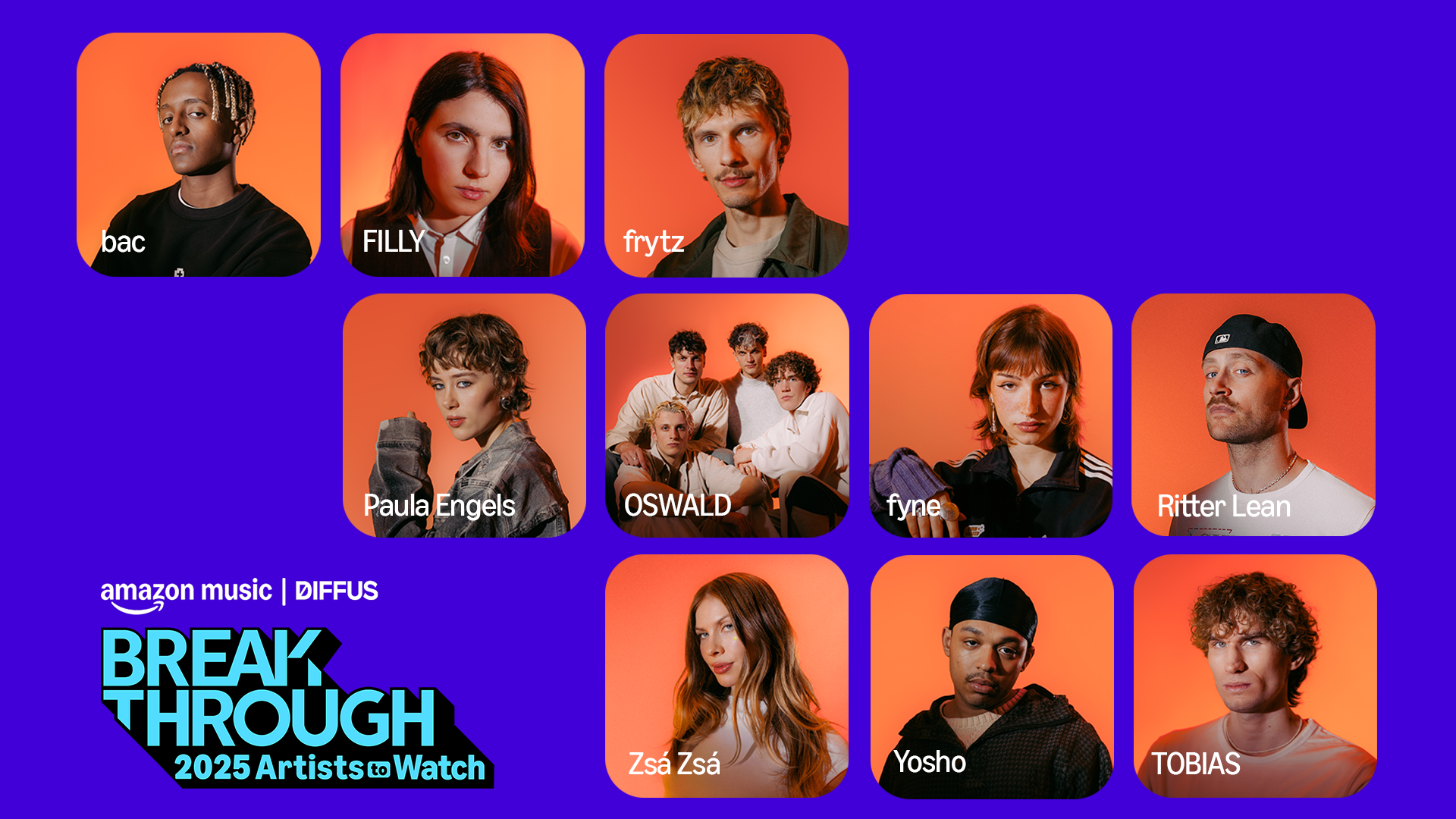 Will zehn deutsche Acts fördern: das Programm ""2025 Artists To Watch" von Amazon Music.