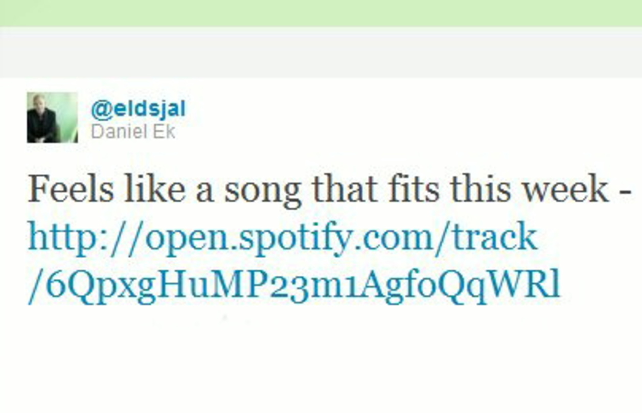 Verlinkt auf Billy Joel: Ein Tweet von Spotify-Gründer Daniel Ek