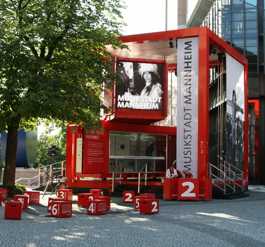 Machte Station in München: Mannheimer Multimediawürfel