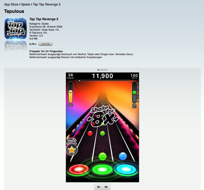 Geht neue Wege im Trackverkauf: "Tap Tap Revenge 3"
