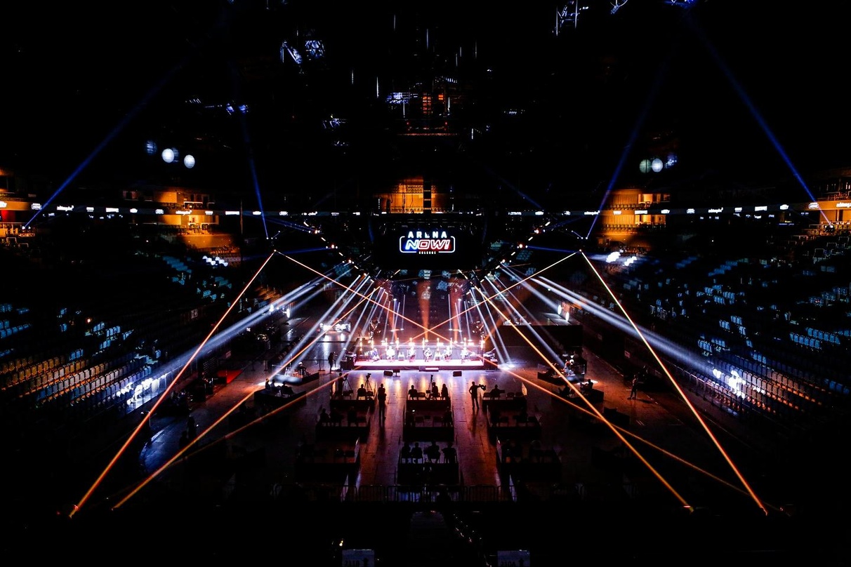 Wurde auch bei der Pressekonferenz zum neuen Konzept angewandt: die "Arena Now"-Einrichtung der Lanxess Arena