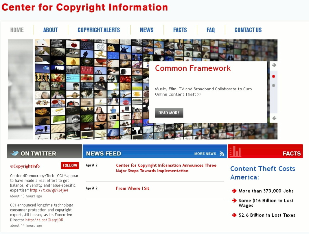 Nimmt Formen an: Das Center for Copyright Information