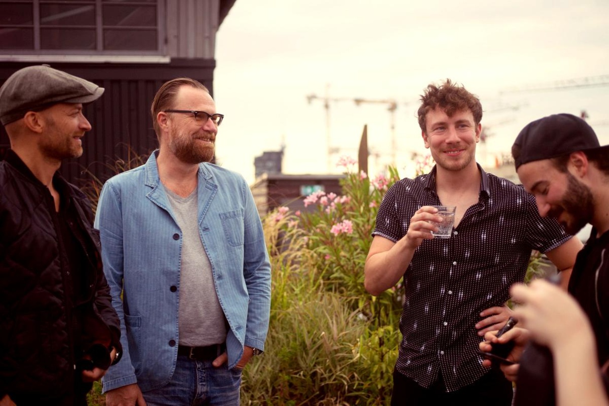 Wollen sich besser vernetzen (von links): Ingo Heinzmann (UMPG), Markus Wenzel (UMPG), Dominik Trampf (Studio nhow) und Iad Aslan (Autor & Produzent)