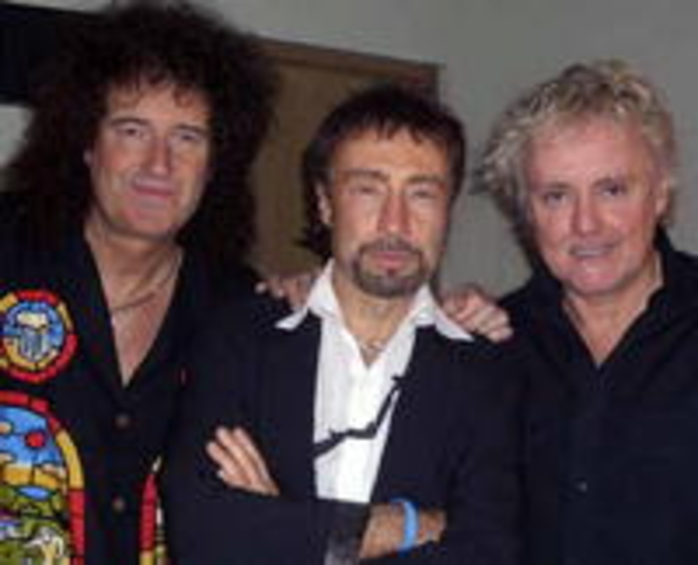 Bald gemeinsam auf der Bühne: Brian May, Paul Rodgers und Roger Taylor