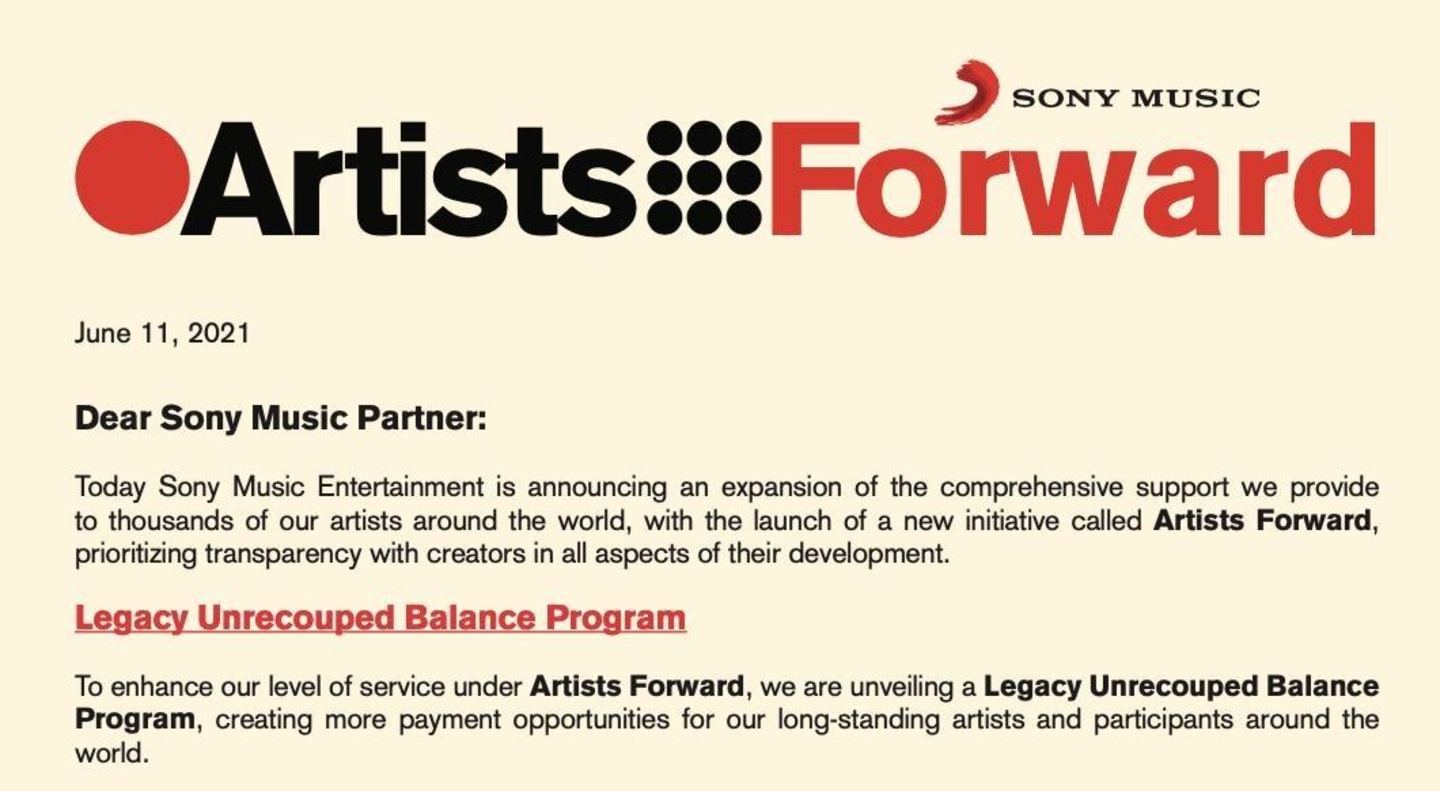 Tantiemen trotz offener Rechnungen: so genannte Unrecouped Balances sollen Legacy Artists mit alten Verträgen mit dem Hause Sony Music künftig nicht dauerhaft von aktuellen Geldflüssen aus...