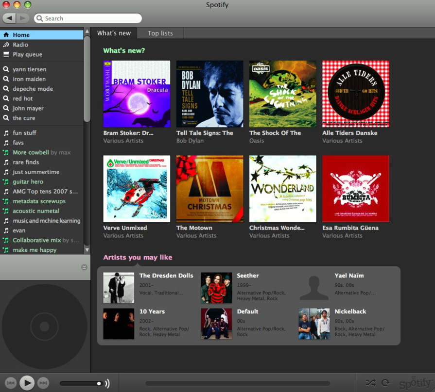 Bietet Vollsortiment: Spotify