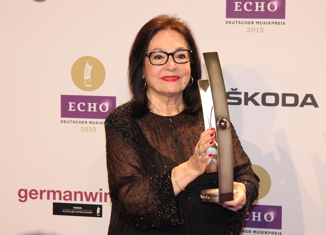 Ihre bewegenden Echo-Auftritt sahen 3,4 Millionen ARD-Zuschauer: Nana Mouskouri
