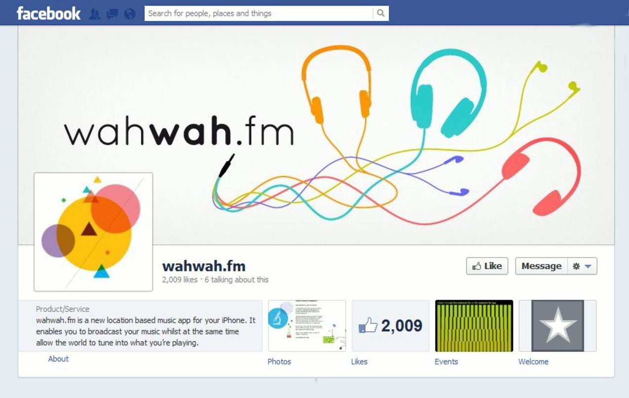 Dient nur noch eingeschränkt der Vernetzung: die Facebook-Siete von wahwah.fm