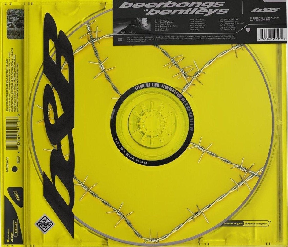 Auch in Großbritannien an der Spitze: Post Malones Album "Beerbongs & Bentleys"