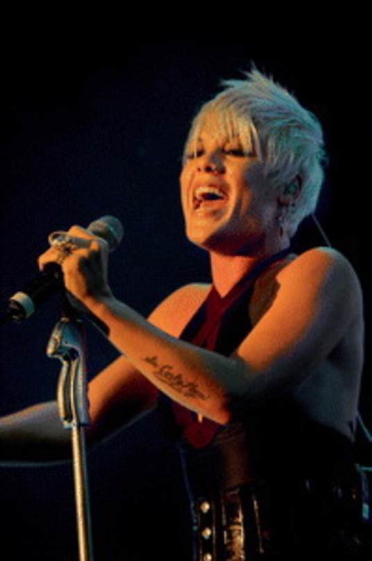 Voller Vorfreude auf ihre Tour: Pink