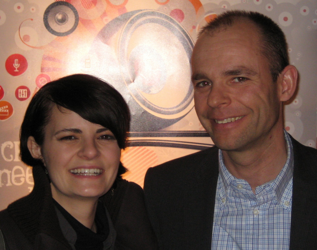 Stellten erste Details zur Popkomm 2009 vor: Katja Gross und Popkomm-Geschäftsführer Ralf Kleinhenz