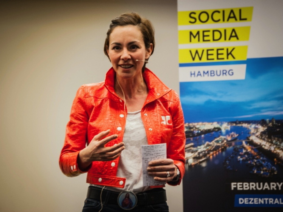 Hielt die erste Keynote bei der Social Media Week: Catherine Barba