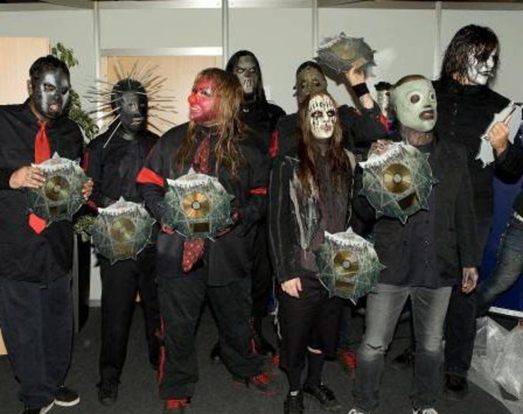 Nahmen Gold in Empfang: Slipknot