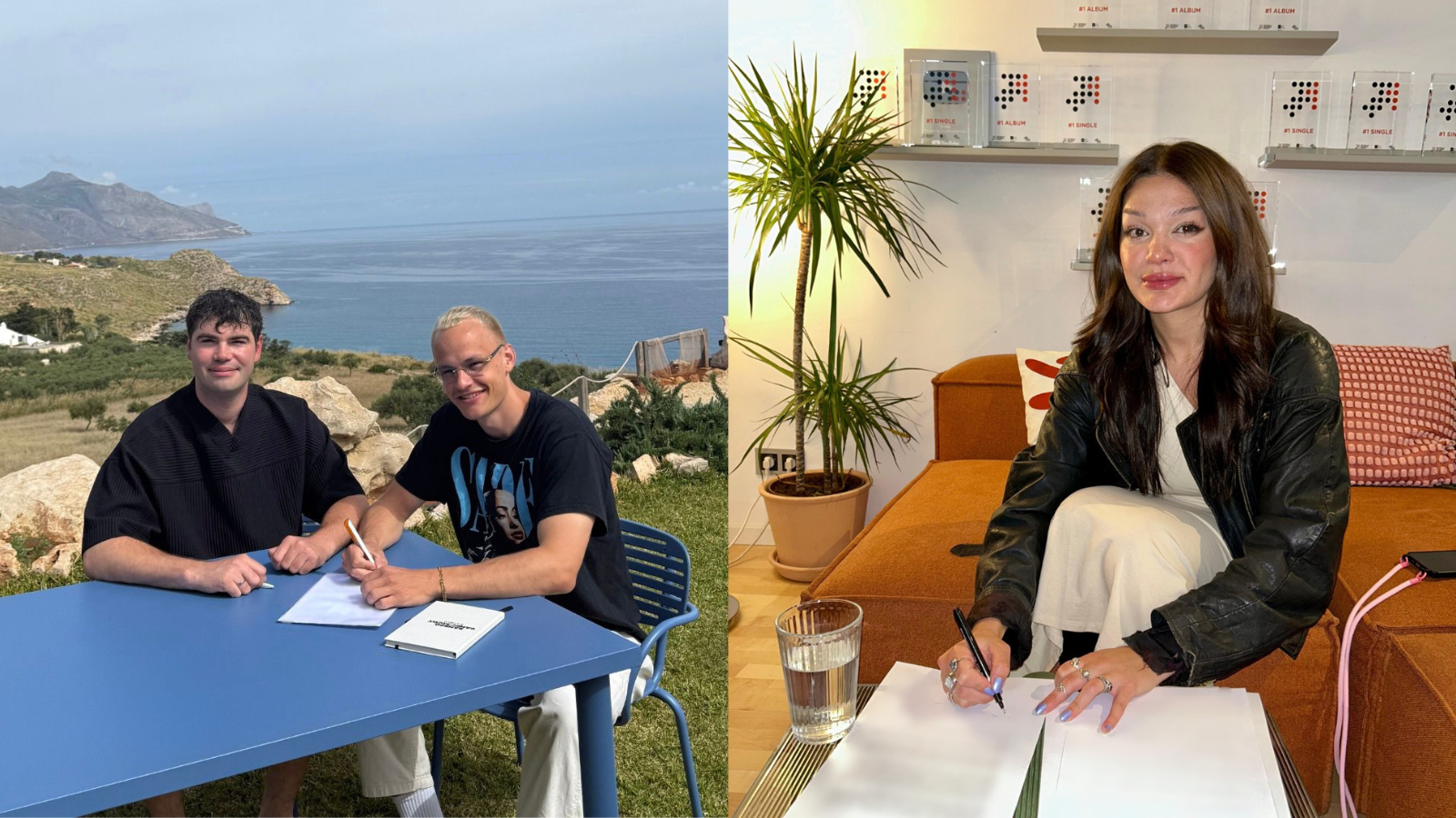 Machen im Verlag von Bamboo gemeinsame Sache (von links): Leander Kirschner (CEO Bamboo Artists), Don Alfonso und Emily Roberts.