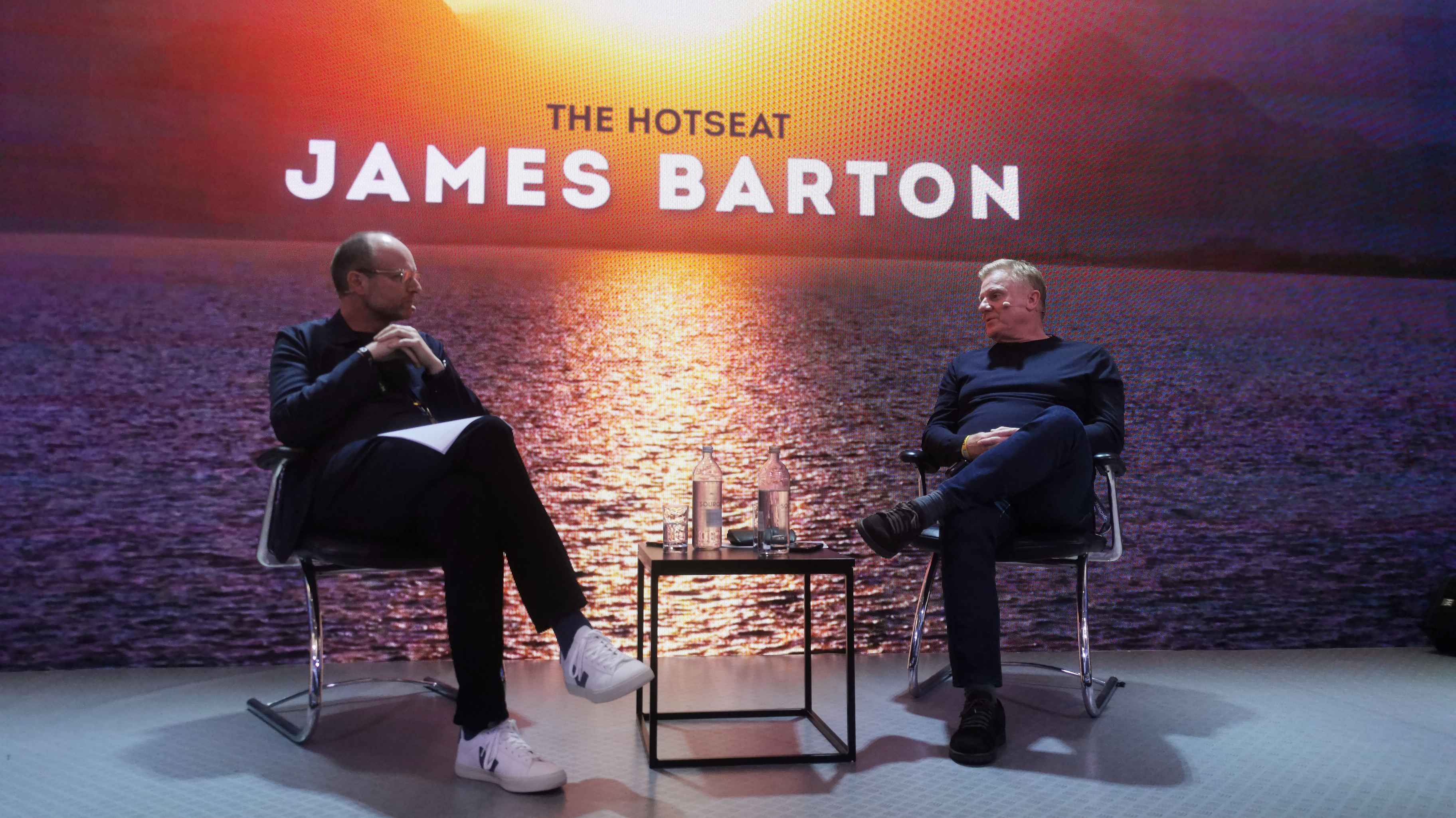 Bei dem Keynote Interview bei der ILMC 37: ILMC-Chef Greg Parmley (links) und James Barton.