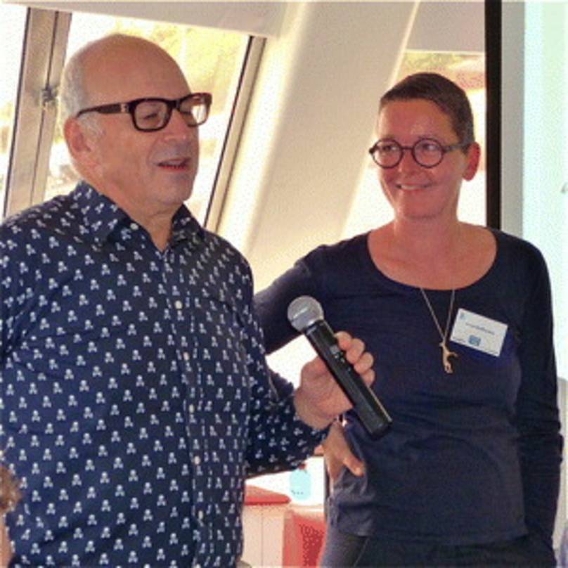 Waren am Rhein mit auf dem Schiff: Daniel Miller und Anne Haffmans