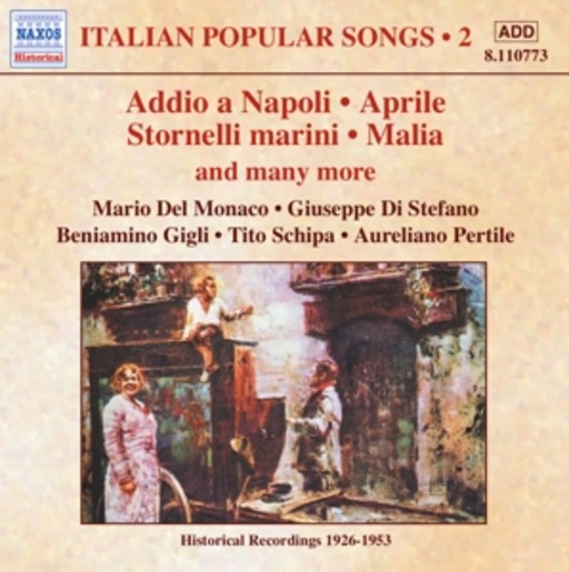 Mario Del Monaco/Giuseppe Di Stefano/Beniamino Gigli – Italian Popular Songs Vol. 2 - Addio A Napoli/Aprile/Stornelli Marini/Malia