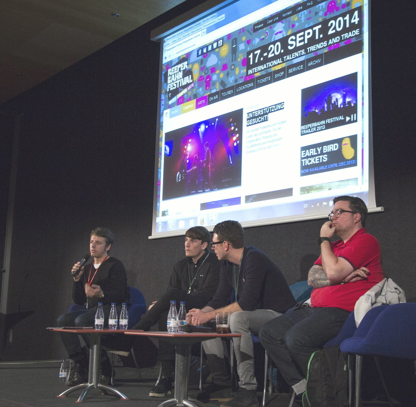 Diskutierten in Bilbao (von links): Detlef Schwarte (Reeperbahn Festival), Steffen Wist (HearDis), Christian Hald Buhl und Jan Clausen (beide Factory 92)