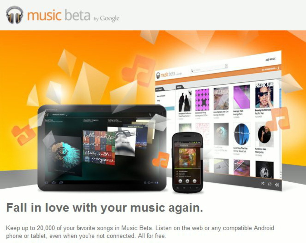 Soll künftig mehr Liebe zur Musik möglich machen: Die Plattform Google Music Beta
