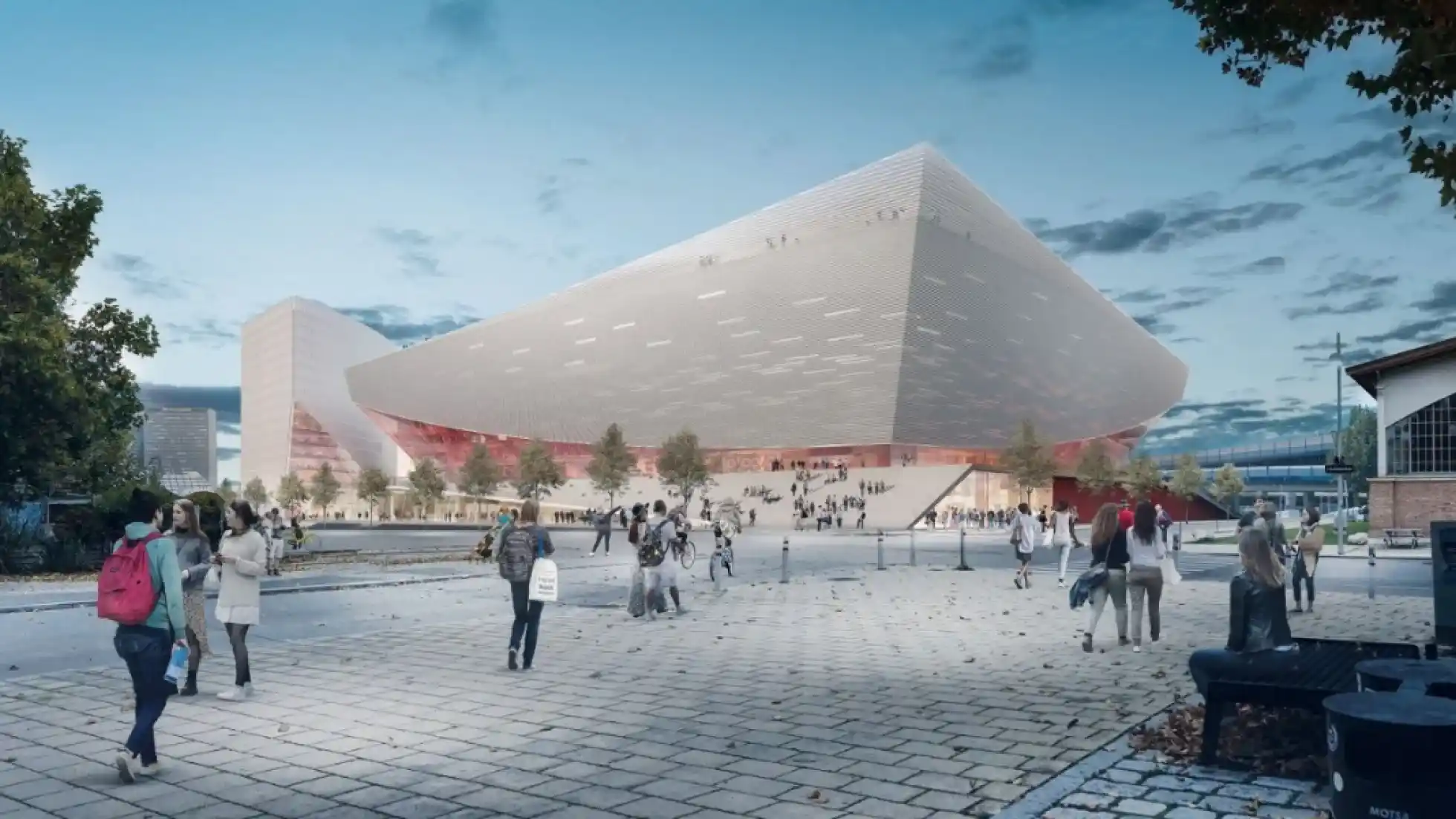 So könnte die neue Arena in Wien aussehen: ein Entwurf der Architektenbüros Kronaus/Mitterer/Gallister.