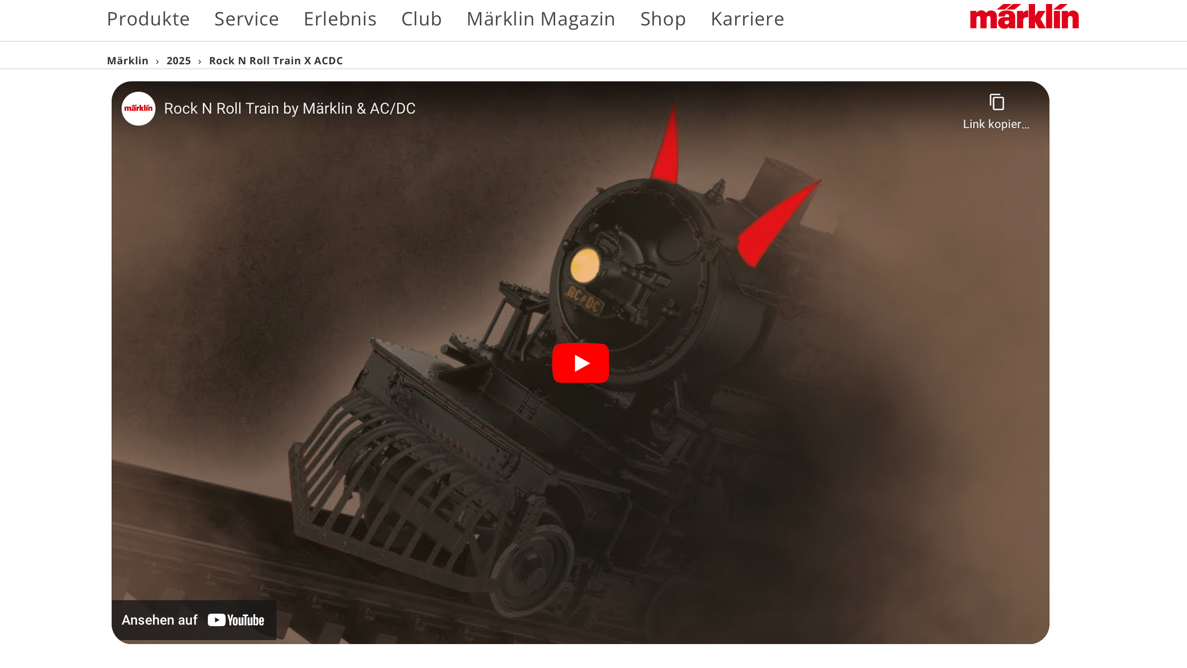 "Coming Soon": Modellbahnhersteller Märklin will 2025 einen von AC/DC inspirierten Rock’n’Roll-Train auf den Markt bringen.