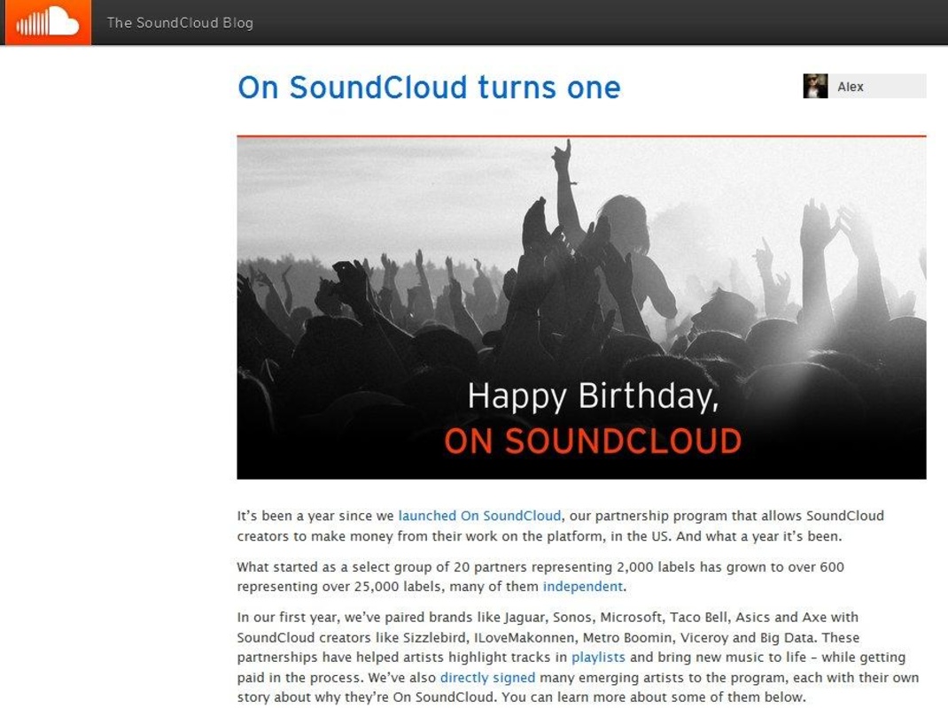 Hat die PRS offenbar nicht überzeugen können: Die SoundCloud-Betreiber feierten vor wenigen Tagen den ersten Geburtstag ihres Partnerprogramms On Soundcloud, mit dessen Hilfe Rechteinhaber...
