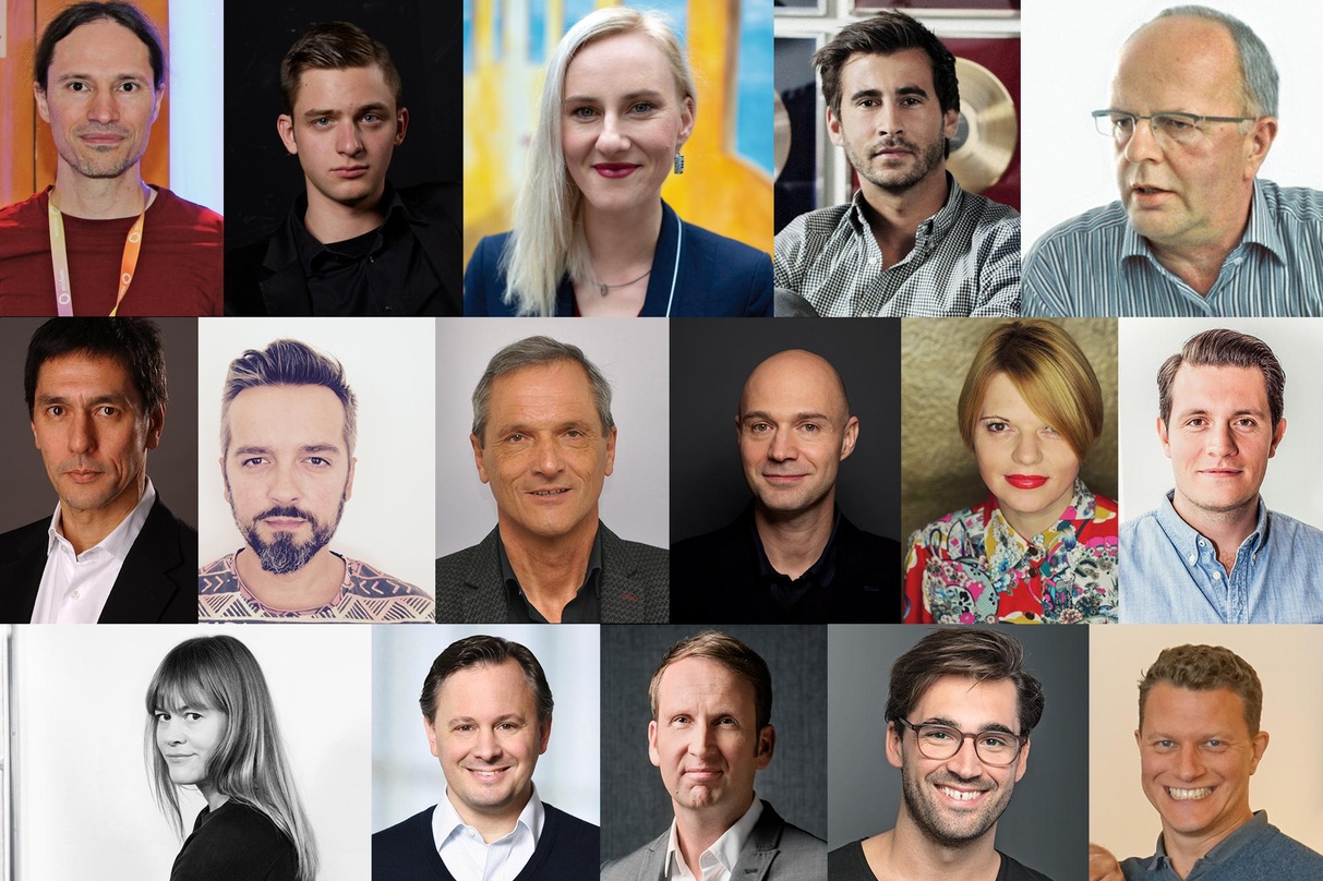 Verleger (oben, von links): Raijk Barthel, Adrian Hillekamp, Anika Jankowski, Benjamin Budde und Walter Holzbaur sowie (mittlere Reihe) Lukas Pizon, Rudi Schedler, Patrick Strauch, Tina Fu...