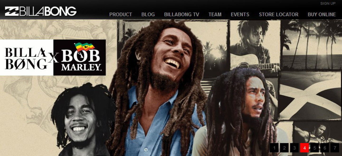 Darf wohl als erstes Beispiel der neuen Partnerschaft gelten: Die Bob Marley Collection aus der aktuellen Sommerlinie von Billabong
