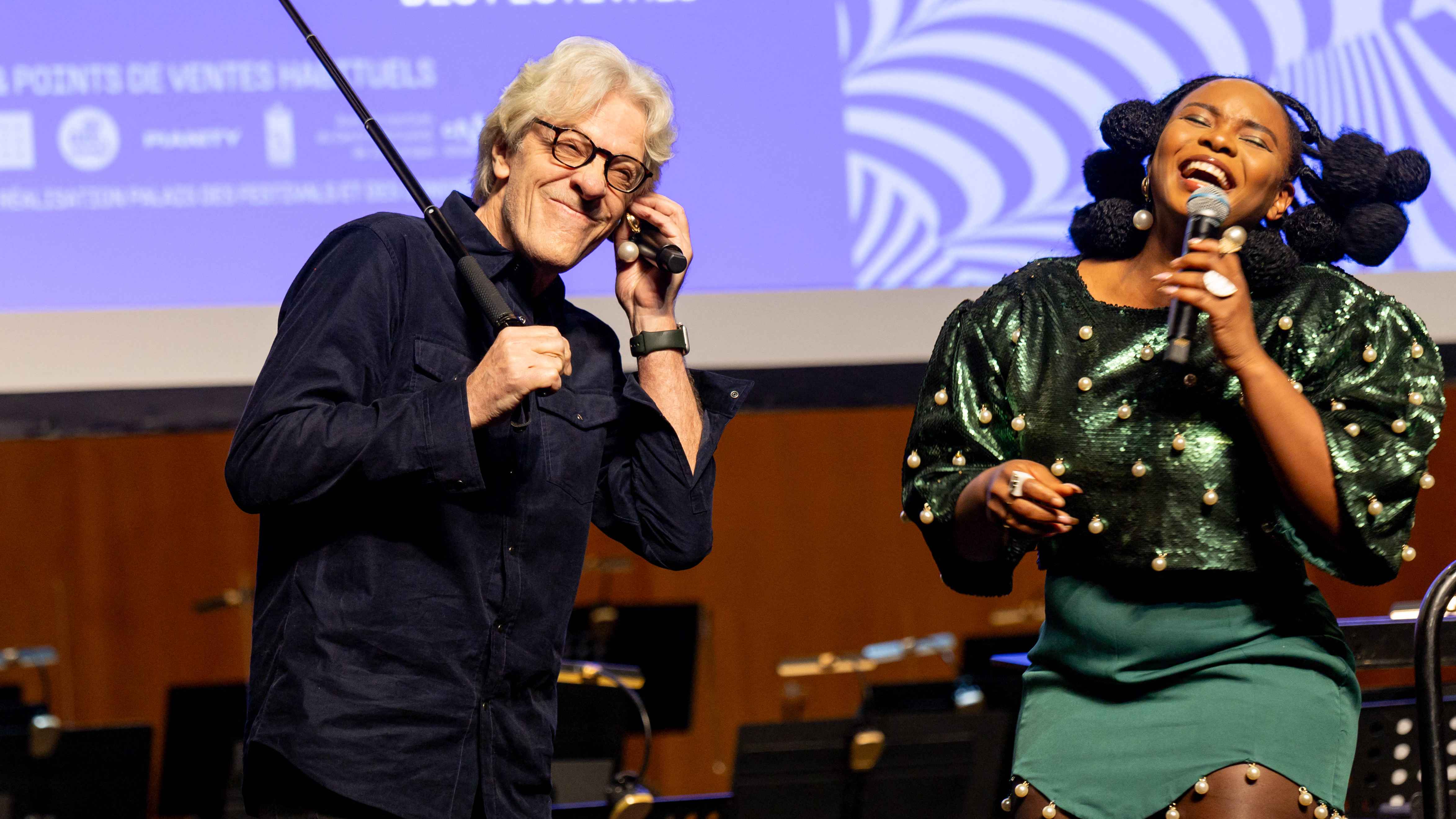 Vertraten Midem 2024 als sichtlich gut gelaunte Botschafter:innen: Stewart Copeland (links) und Yemi Alade.