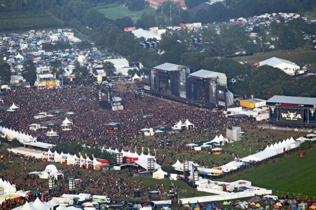 Hier wird's auch 2012 wieder voll: Impression vom Wacken-Festivalgelände