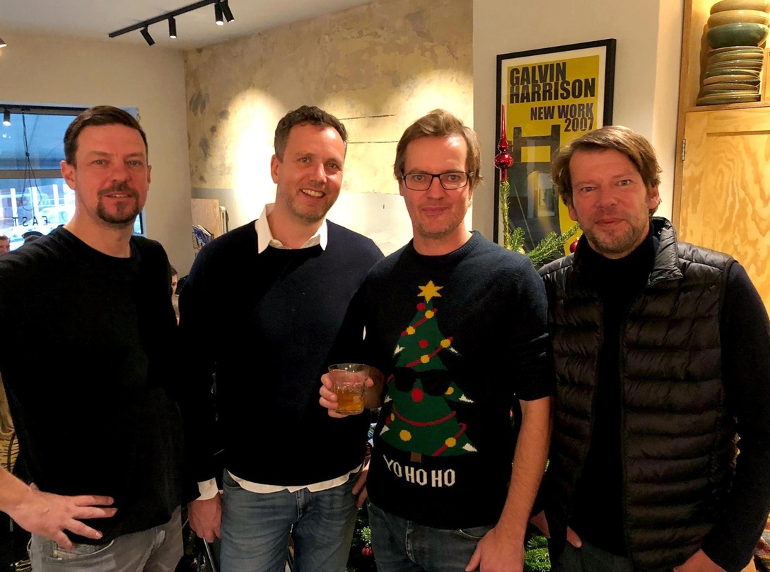 Trafen sich am Nikolaus-Tag (von links): Andre "Brix" Buchmann (Universal/Bitstream), Jobst Neermann (KBK Konzertagentur), Michael Frohoff (Kruger Media) und Jürgen Schepers (IHK Berlin)