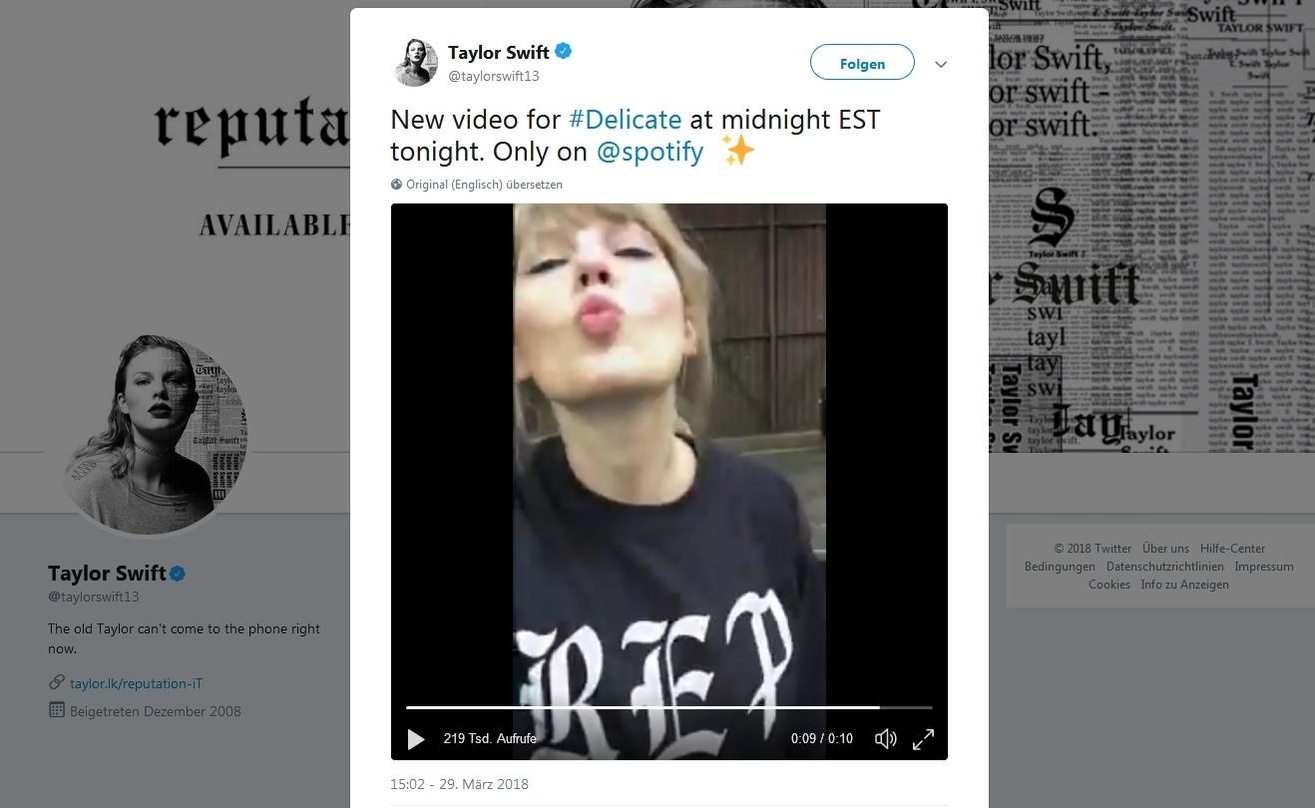 Ließ sich einst von Apple vor den Werbekarren spannen, stellt ihr neues Video nun aber zu einem für die Betreiber des Streamingdienstes strategisch günstigen Zeitpunkt über Spotify vor: Ta...
