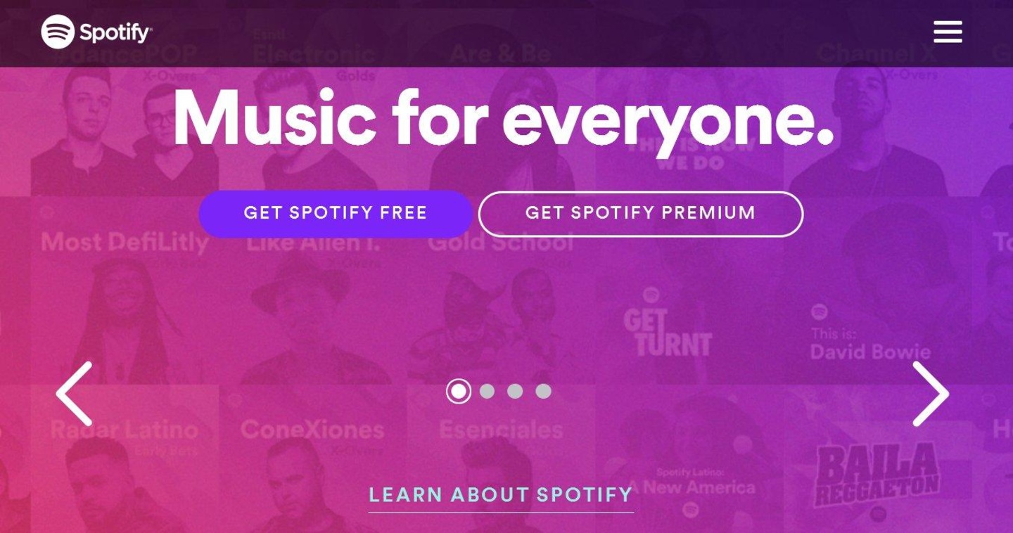 Wo sonst eher ein grelleres Grün regiert, kommt derzeit vermehrt der Farbton Purple zum Einsatz: Die Farbgebung bei Spotify könnte, flankiert von entsprechenden Außenwerbemaßnahmen, auf ei...