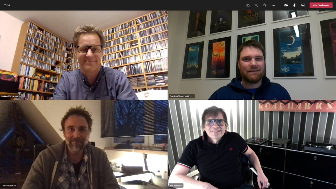 Arbeiten nun zusammen (von oben links im Uhrzeigersinn): Folkert Koopmans, Stephan Thanscheidt (beide FKP Scorpio), Thorsten Schauf und Joe Rambock (beide Area One)