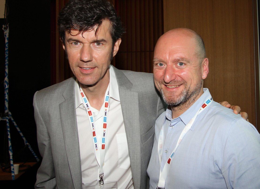 Keynote-Sprecher mit Konferenzleiter: Stefan Sagmeister (links) und Ralph Christoph