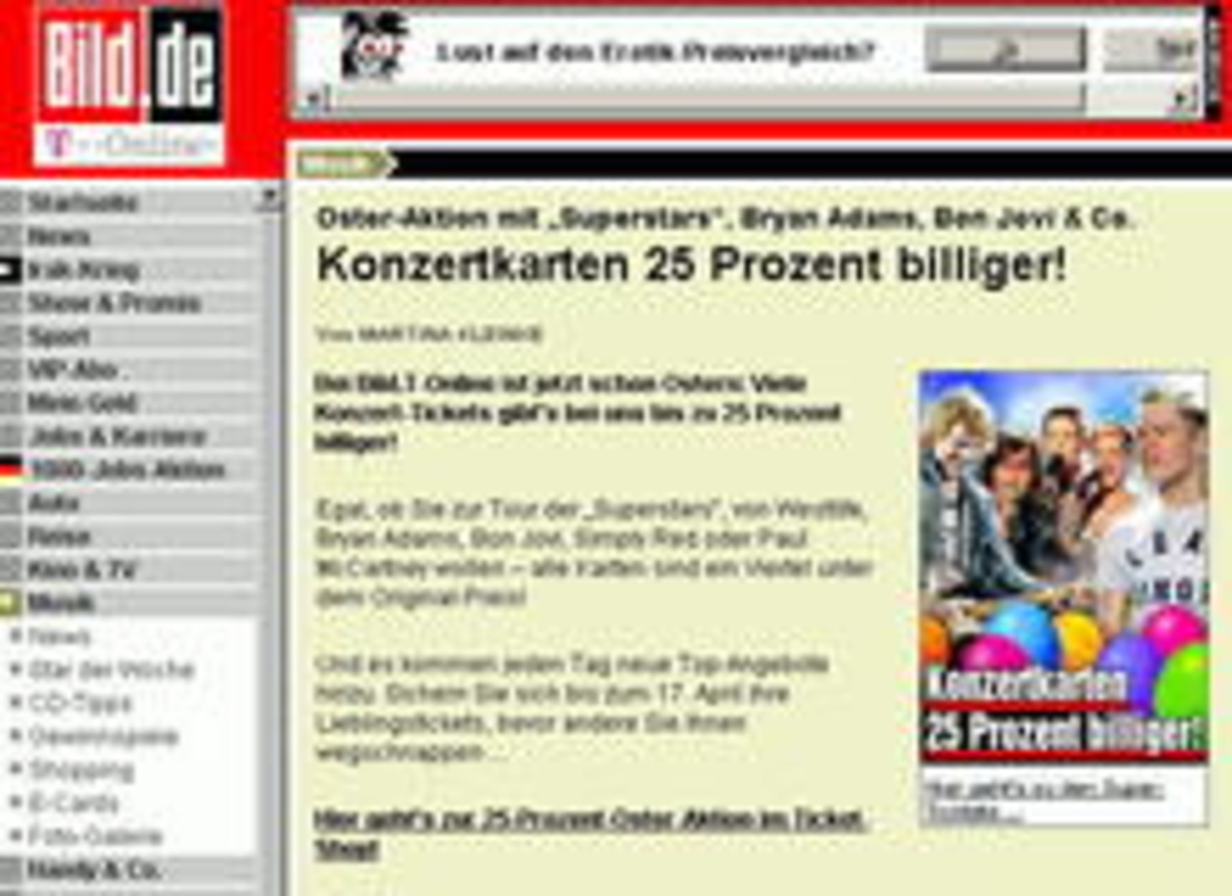 Lockt mit 25 Prozent: Die Osteraktion von CTS und Bild
