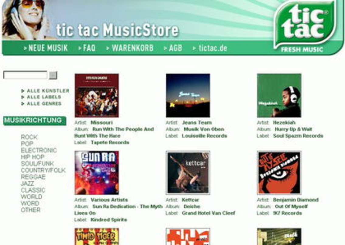 Soll auch nach der Aktion weiterlaufen: der tic tac Music Store