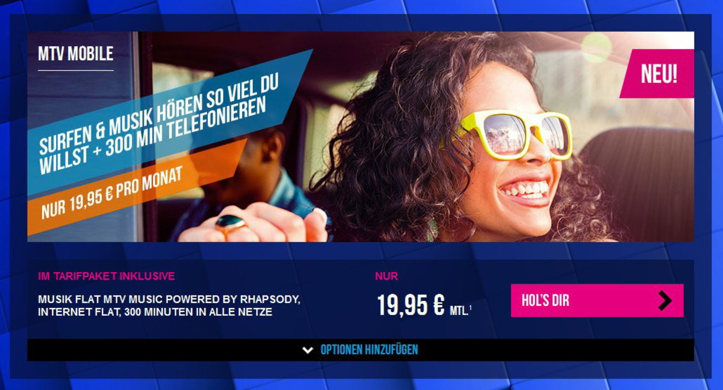 Findet auch dank dem mobilen Musikabo aus dem Hause Rhapsody/Napster seine Freunde: MTV Mobile samt MTV Music powered by Rhapsody